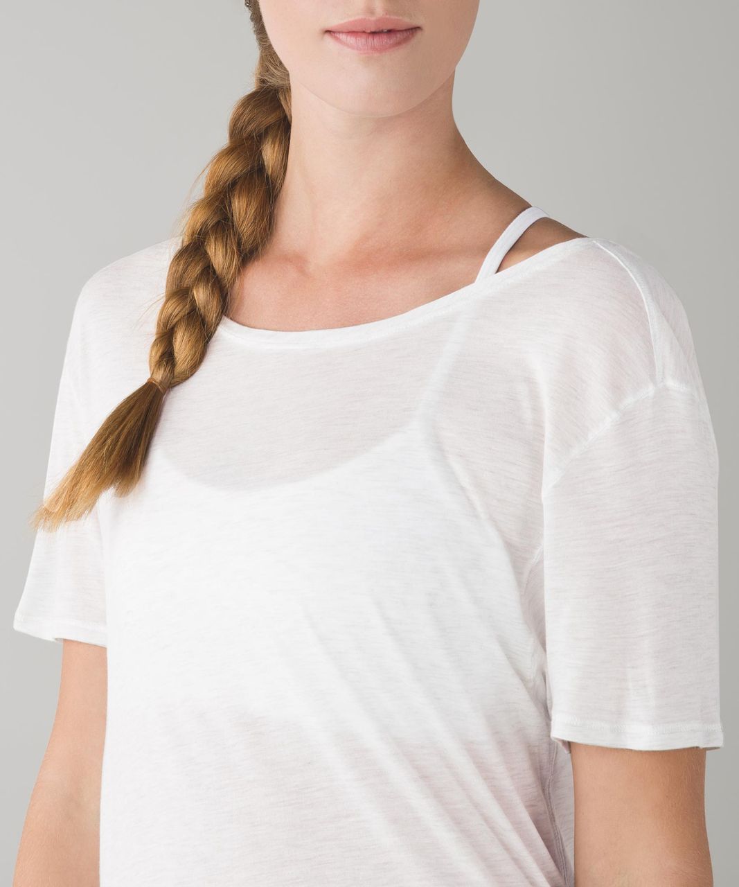 Lululemon Athletica Women's Size 4 White Tank Top Built-In-Bra Athletic  T-Shirt