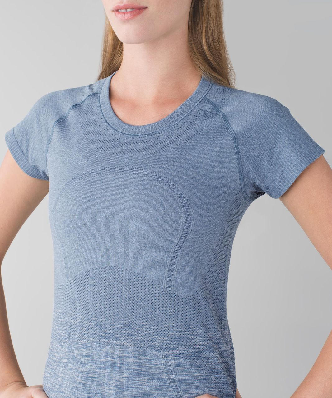 Lululemon Swiftly Tech Short Sleeve Crew - Heathered Blue Denim - lulu