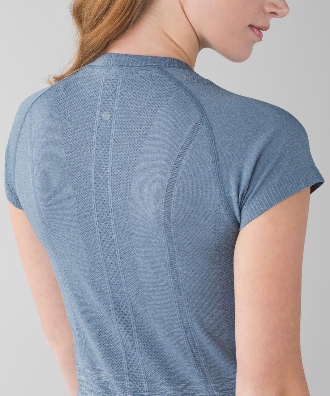 Lululemon Swiftly Tech Short Sleeve Crew - Heathered Blue Denim