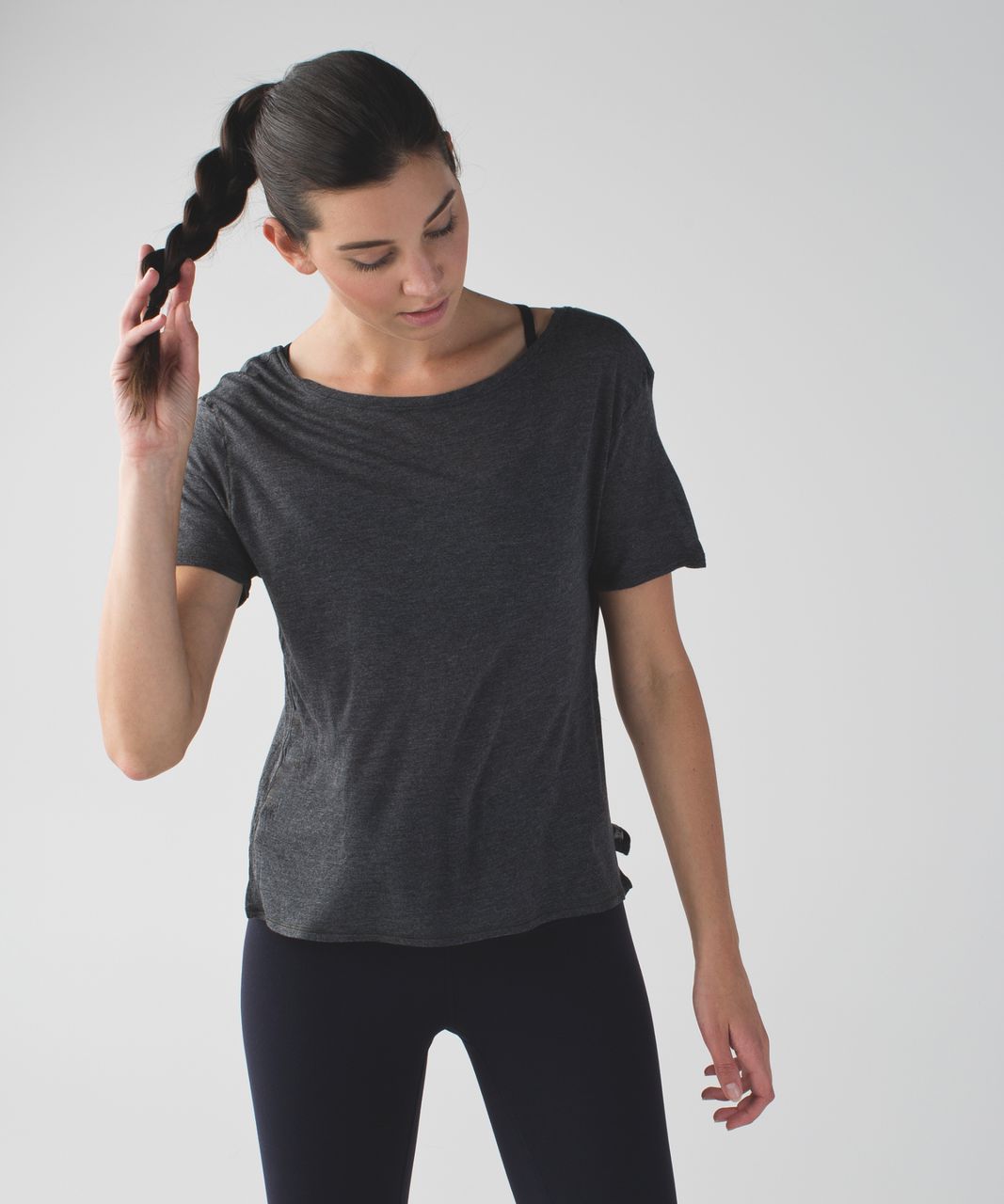 Lululemon Girlfriend Tee - Heathered Mod Black