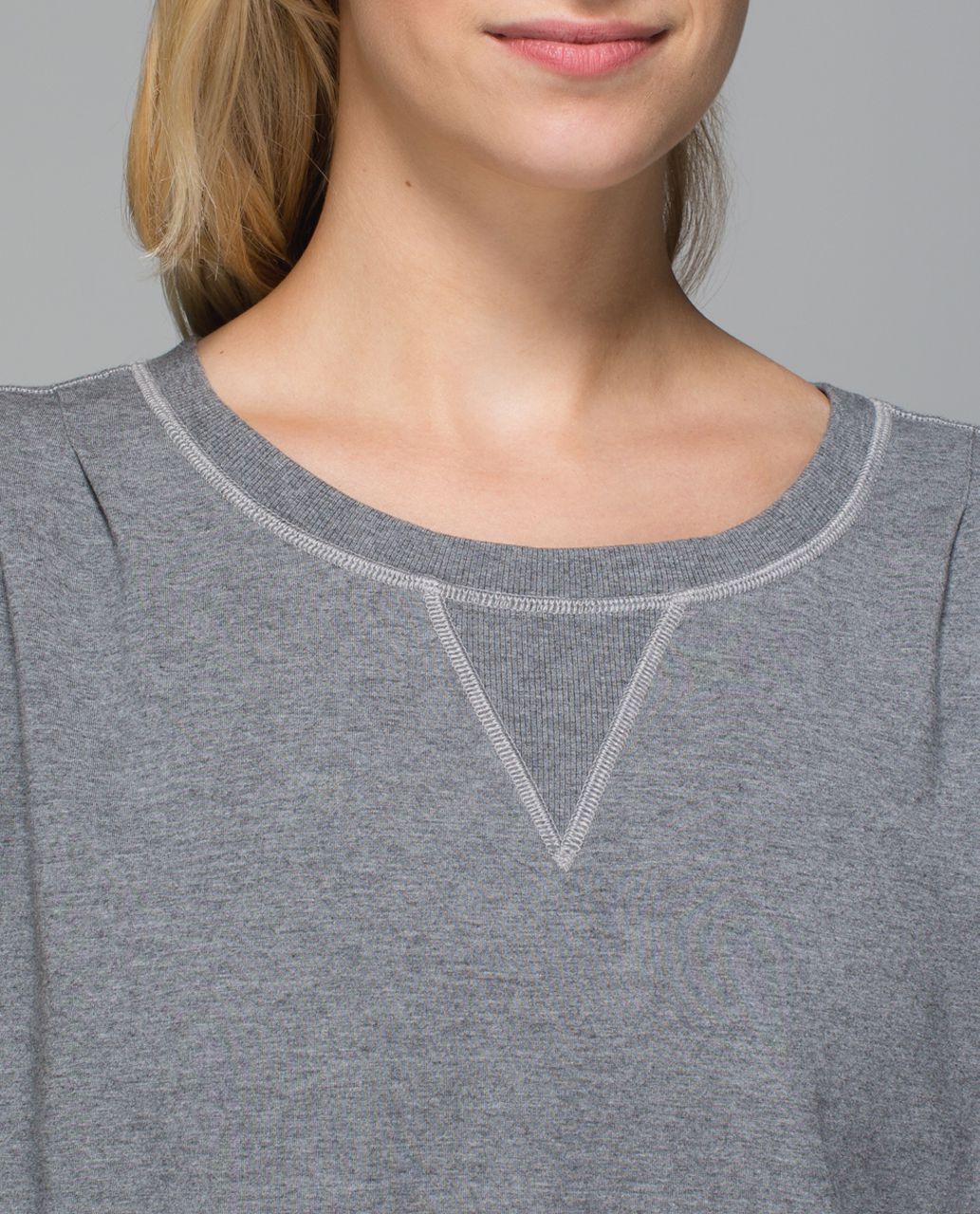 Lululemon Roll Up Crop Top - Heathered Mod Medium Grey