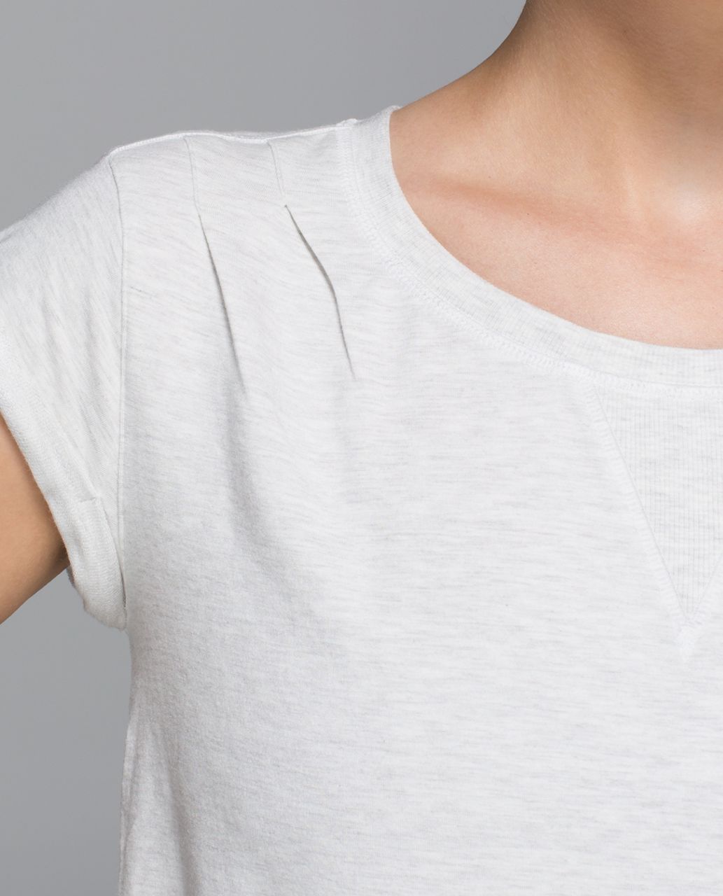 Lululemon Roll Up Crop Top - Heathered Mod White