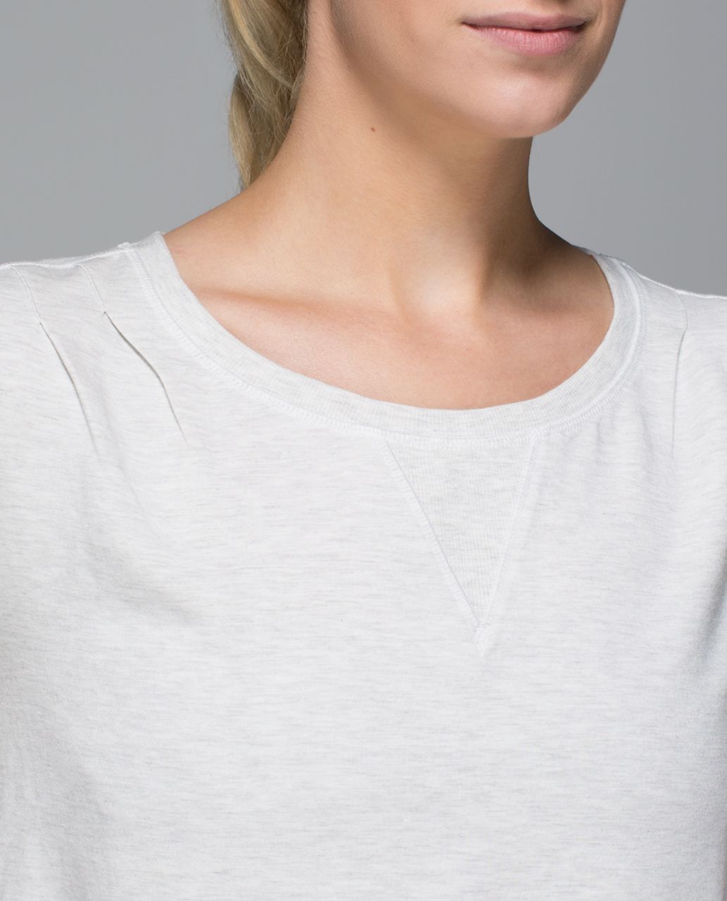 Lululemon Roll Up Crop Top - Heathered Mod White