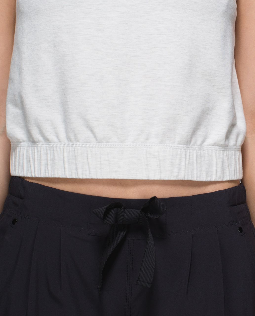 Lululemon Roll Up Crop Top - Heathered Mod White