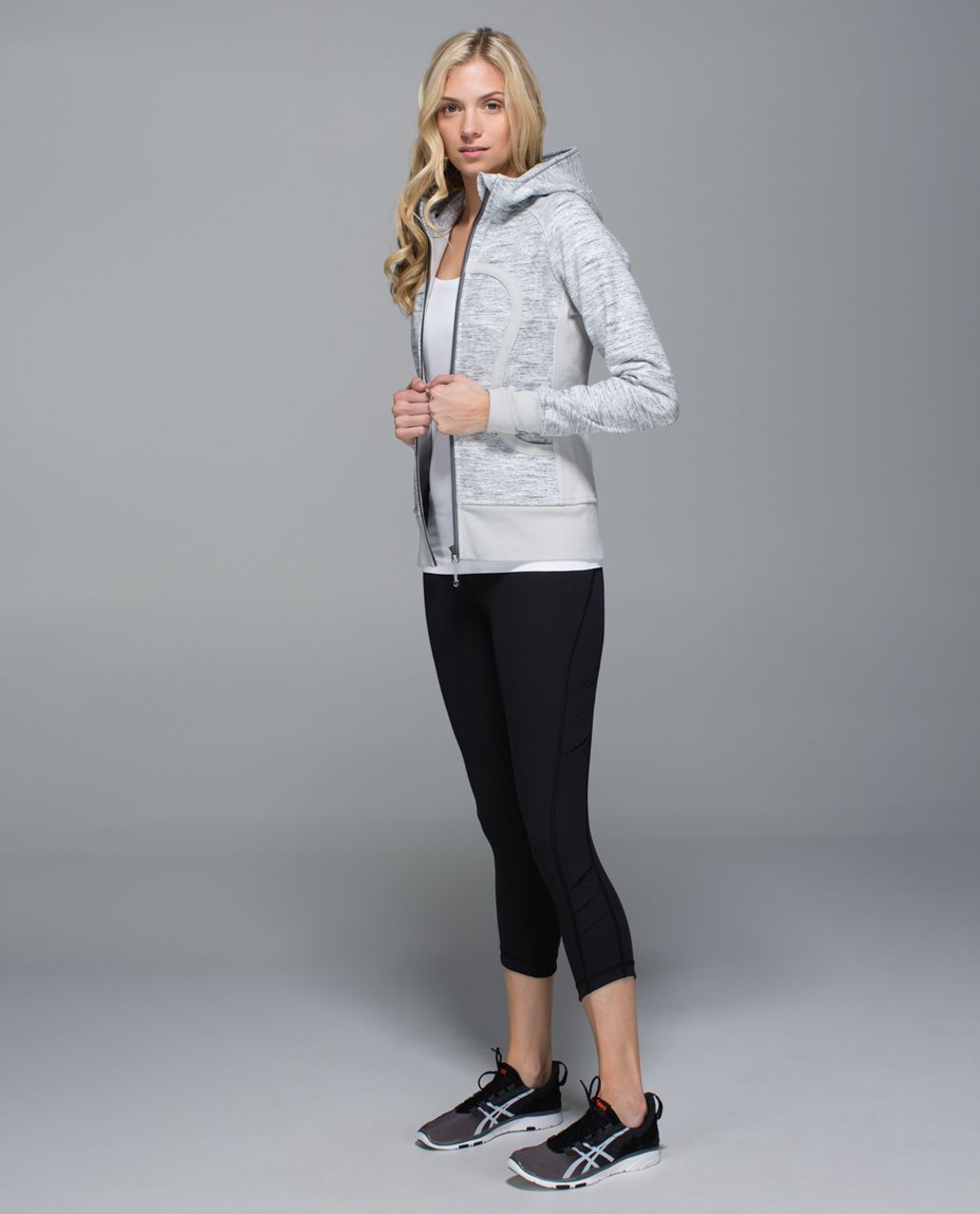 Lululemon Scuba Hoodie II - Mini Oki Heathered Print Silver Spoon Slate / Silver Spoon / Silver Spoon