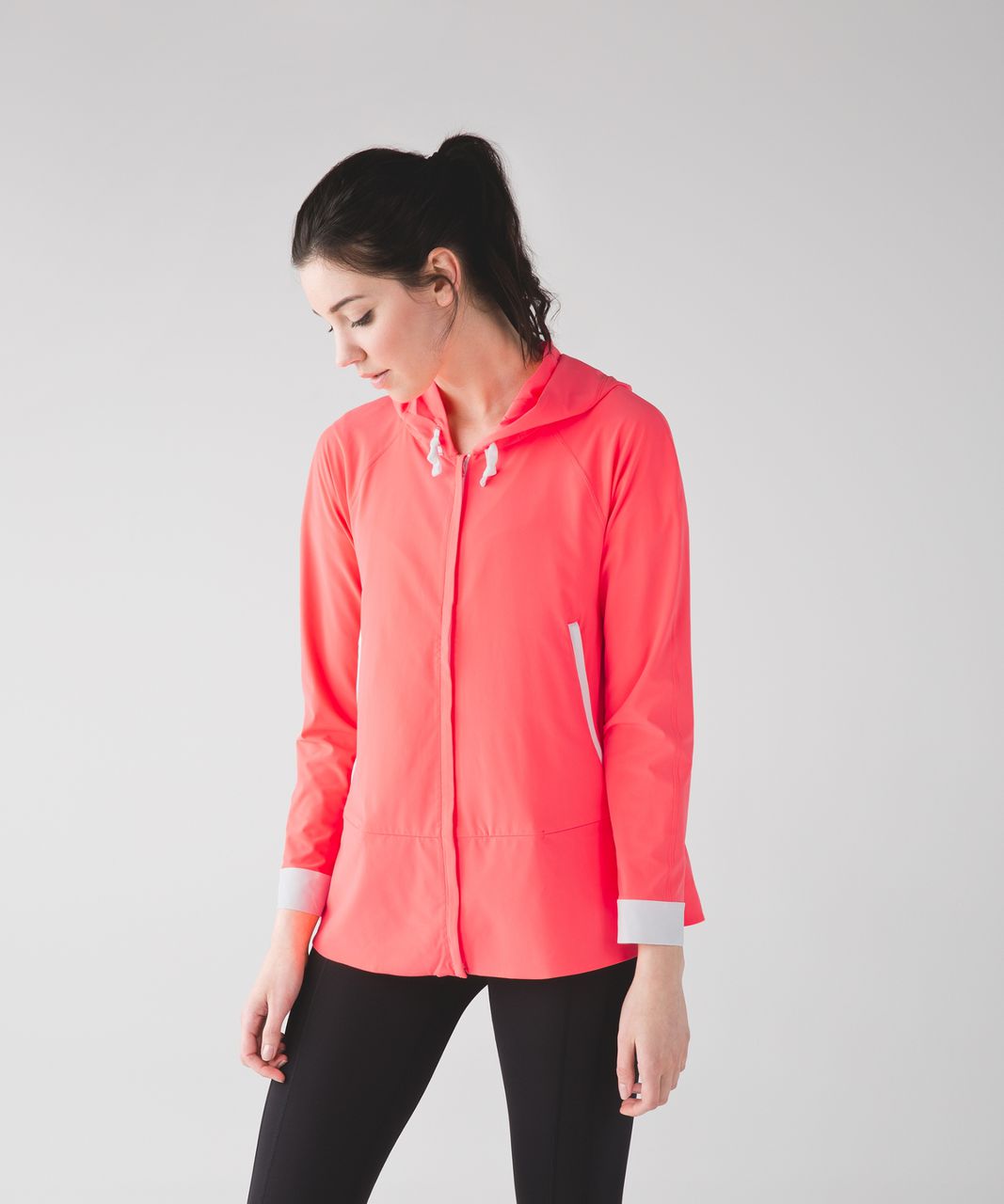 Lululemon Sun Showers Jacket - Grapefruit / White