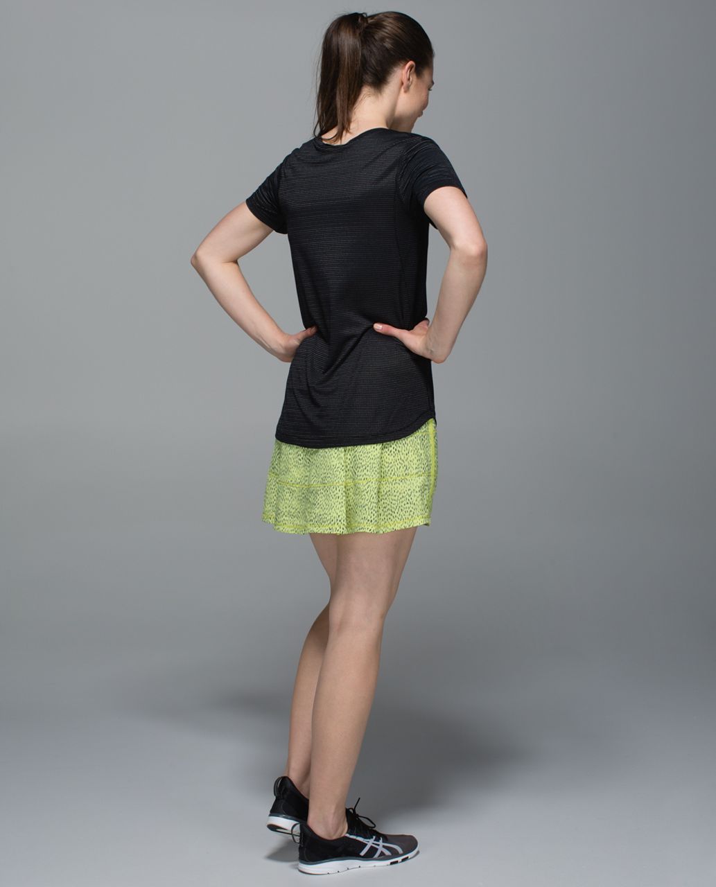 Lululemon Pace Rival Skirt II *4-way Stretch (Tall) - Dottie Dash Clarity Yellow Black / Clarity Yellow