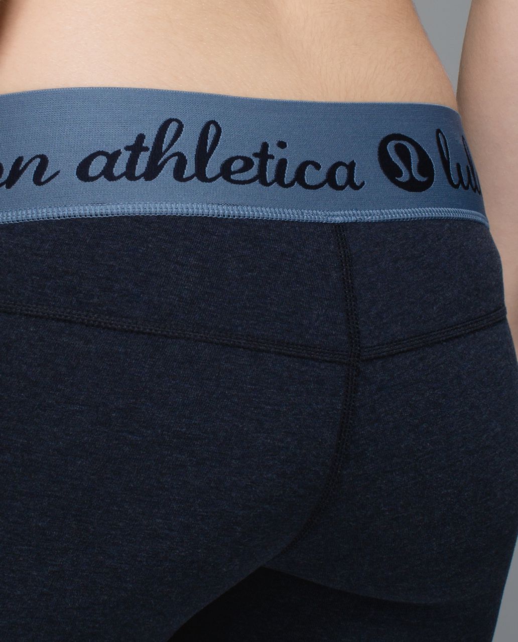 Lululemon Inner Essence Crop - Heathered Naval Blue / Blue Denim - lulu  fanatics