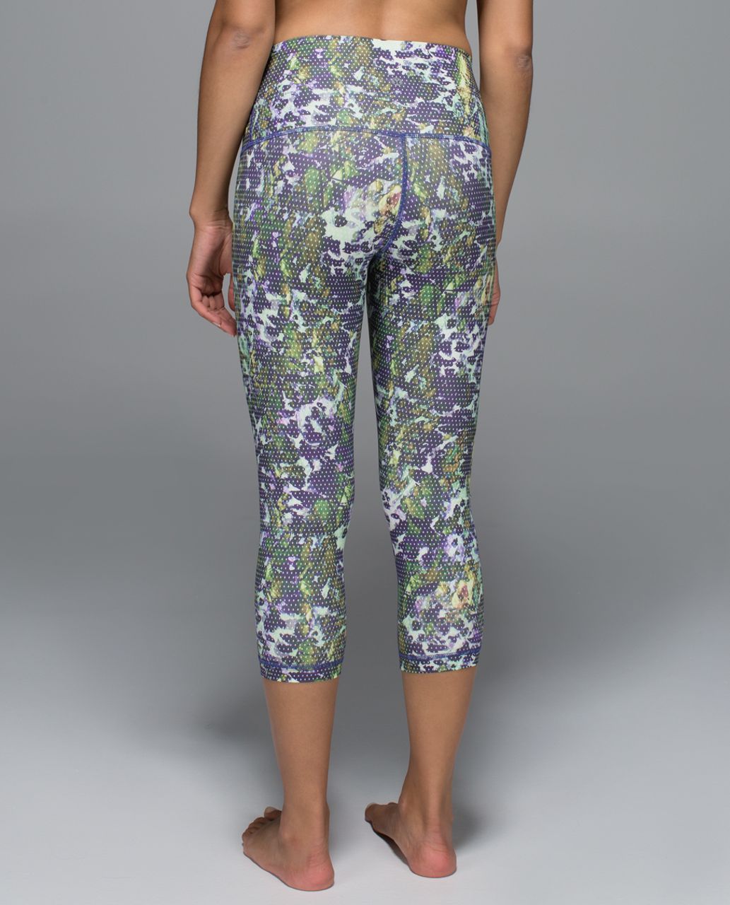 Lululemon Wunder Under Crop II *Full-On Luxtreme (Roll Down) - Floral Sport White Multi