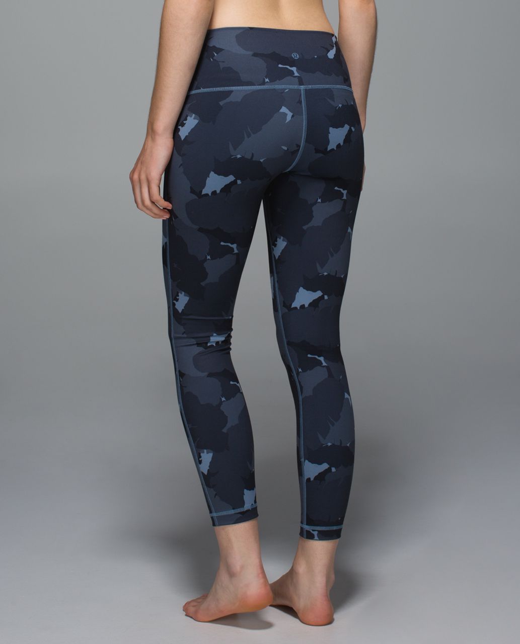 Lululemon High Times Pant *Full-On Luon - Palm Party Blue Denim Black - lulu  fanatics