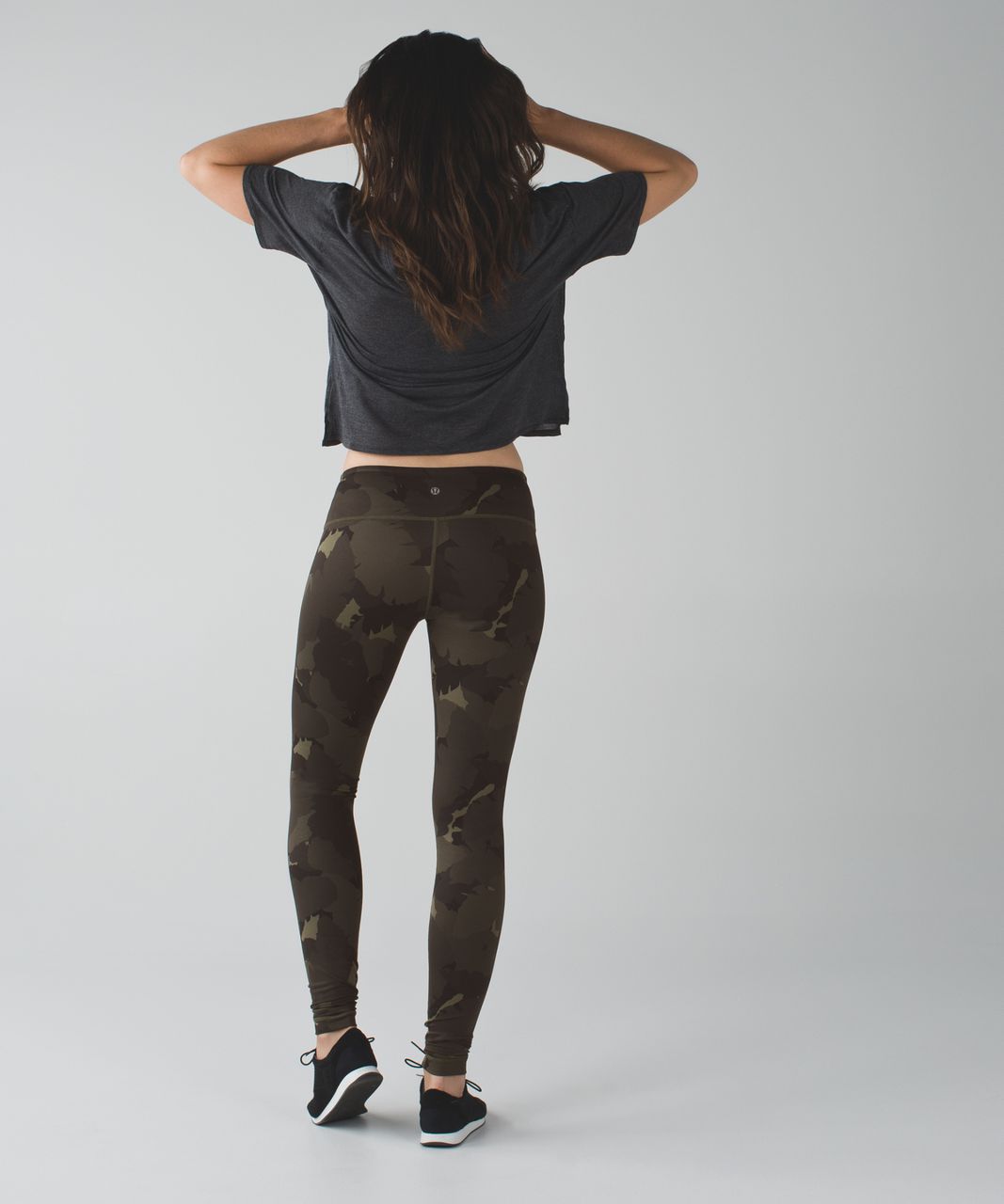 Lululemon Wunder Under Pant *Full-On Luon - Palm Party Fatigue Green Black