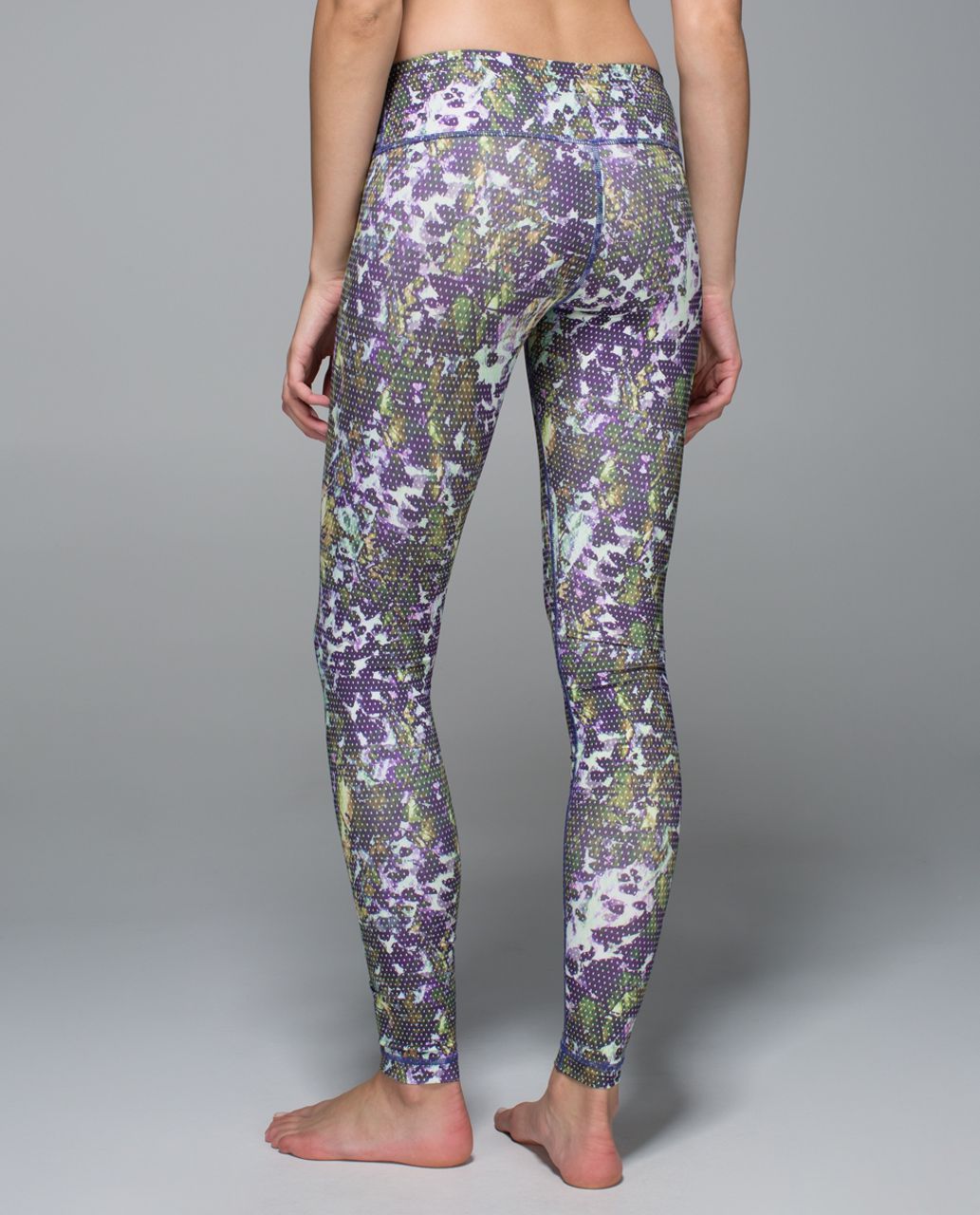 lululemon athletica, Pants & Jumpsuits, Lululemon Wunder Under Floral  Cloud Printed Full Length Leggings Gray 8