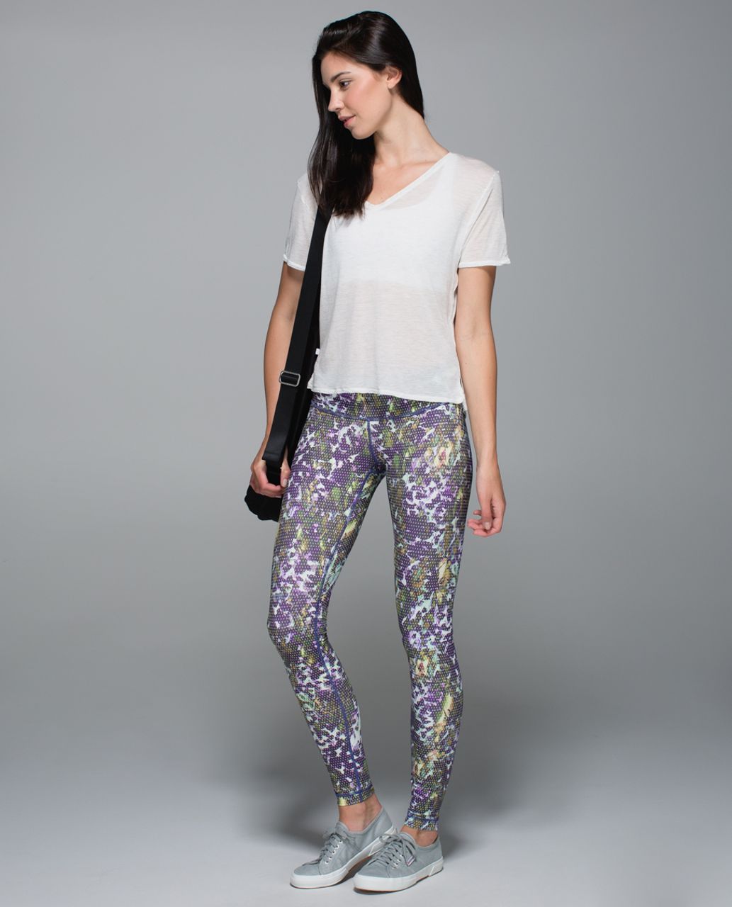 Lululemon Wunder Under Pant *Full-On Luxtreme - Floral Sport Backdrop Iris Flower Multi