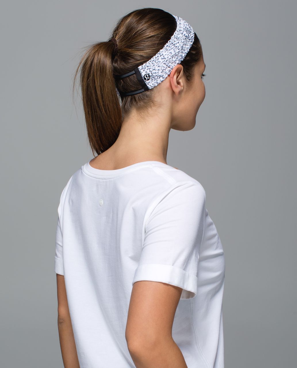 Lululemon Scrunch Or Not Headband - Dottie Dash White Black