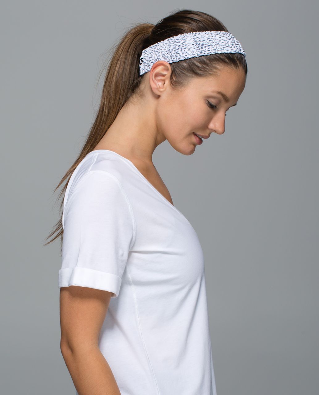 Lululemon Scrunch Or Not Headband - Dottie Dash White Black