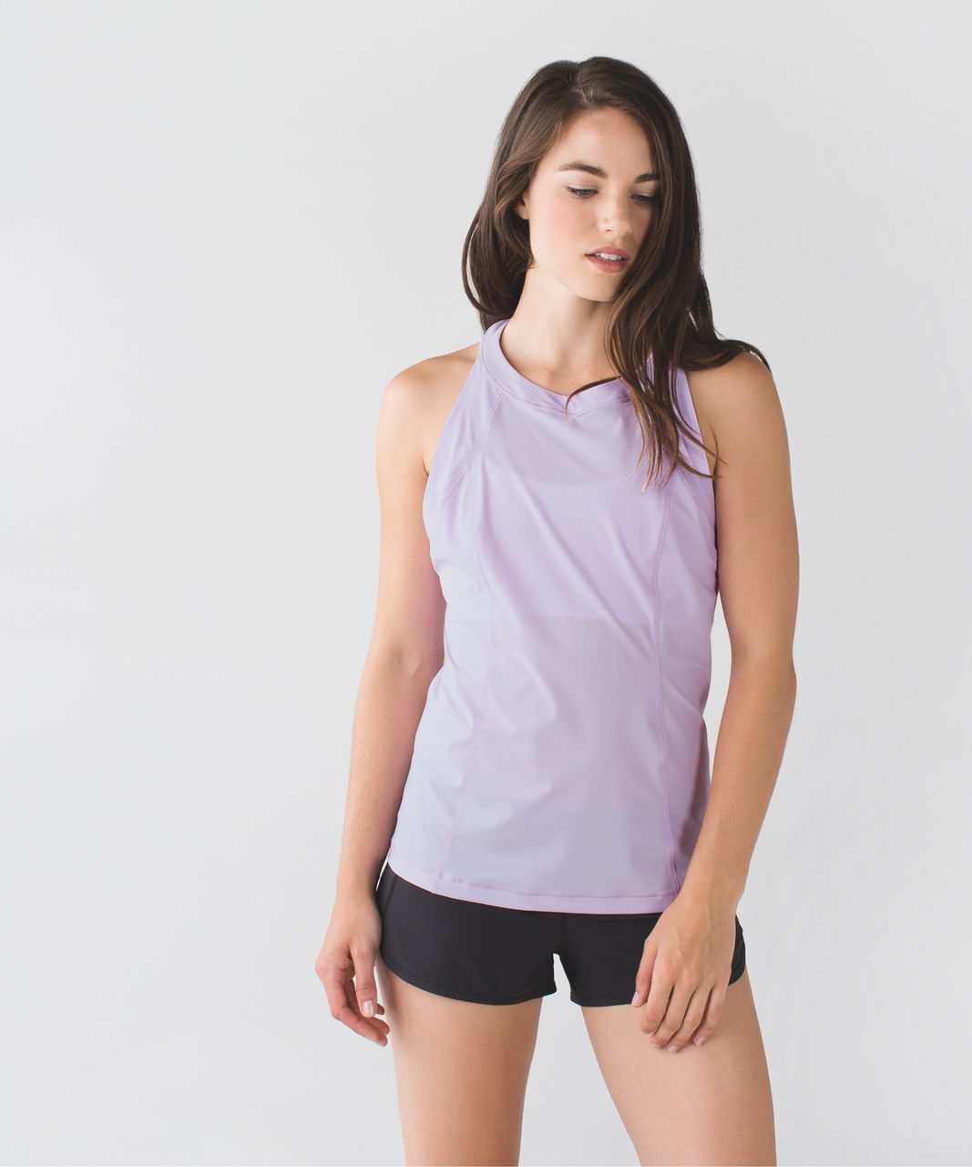 Lululemon Mesh Back Cropped Train Tank Top - Wisteria Purple - lulu fanatics