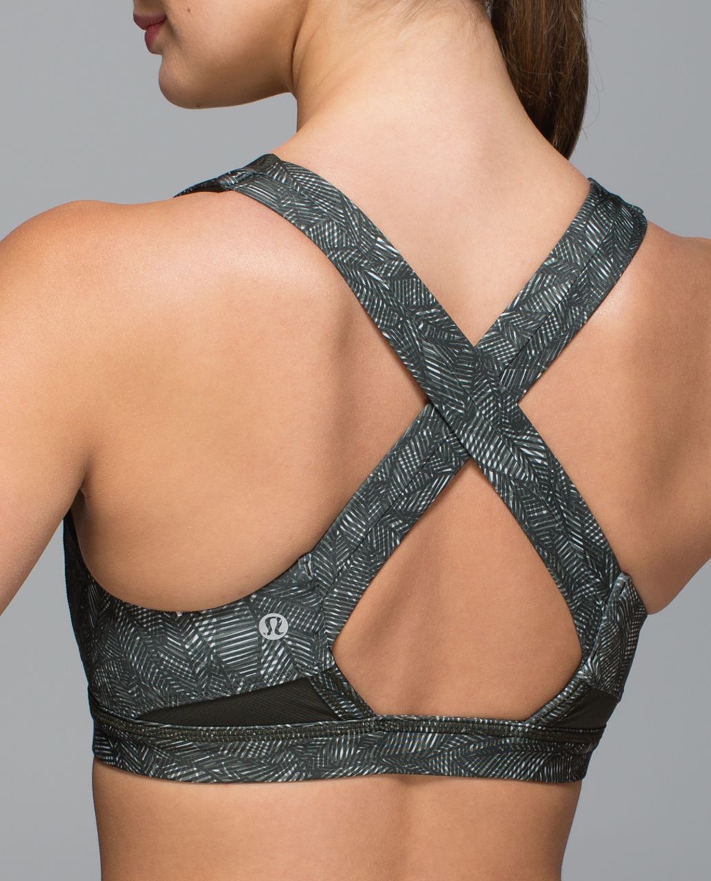 Lululemon Run:  Stuff Your Bra II - Jazzy White Gator Green / Gator Green