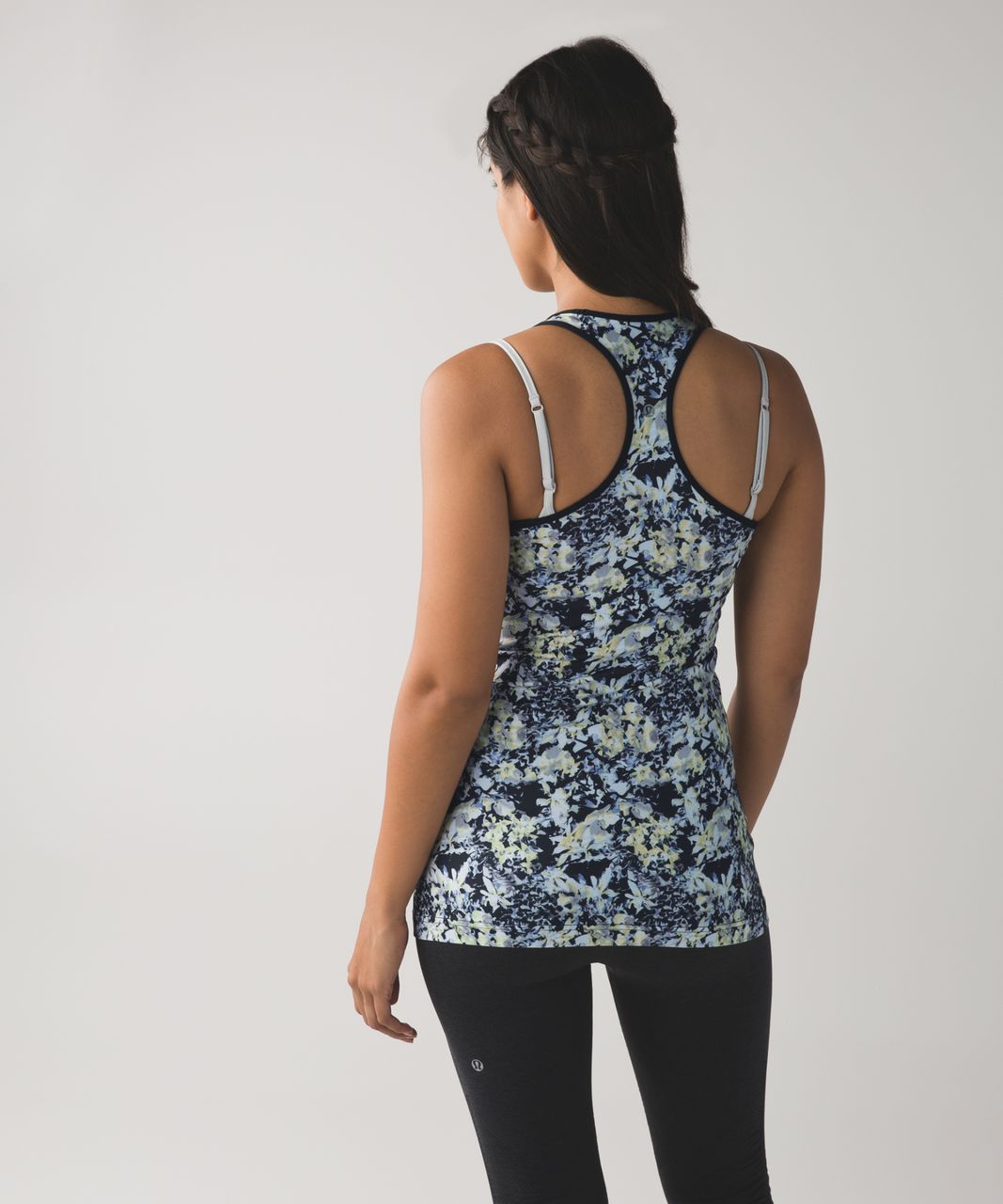 Lululemon Cool Racerback - Crosscourt Petal Black Clarity Yellow / Black