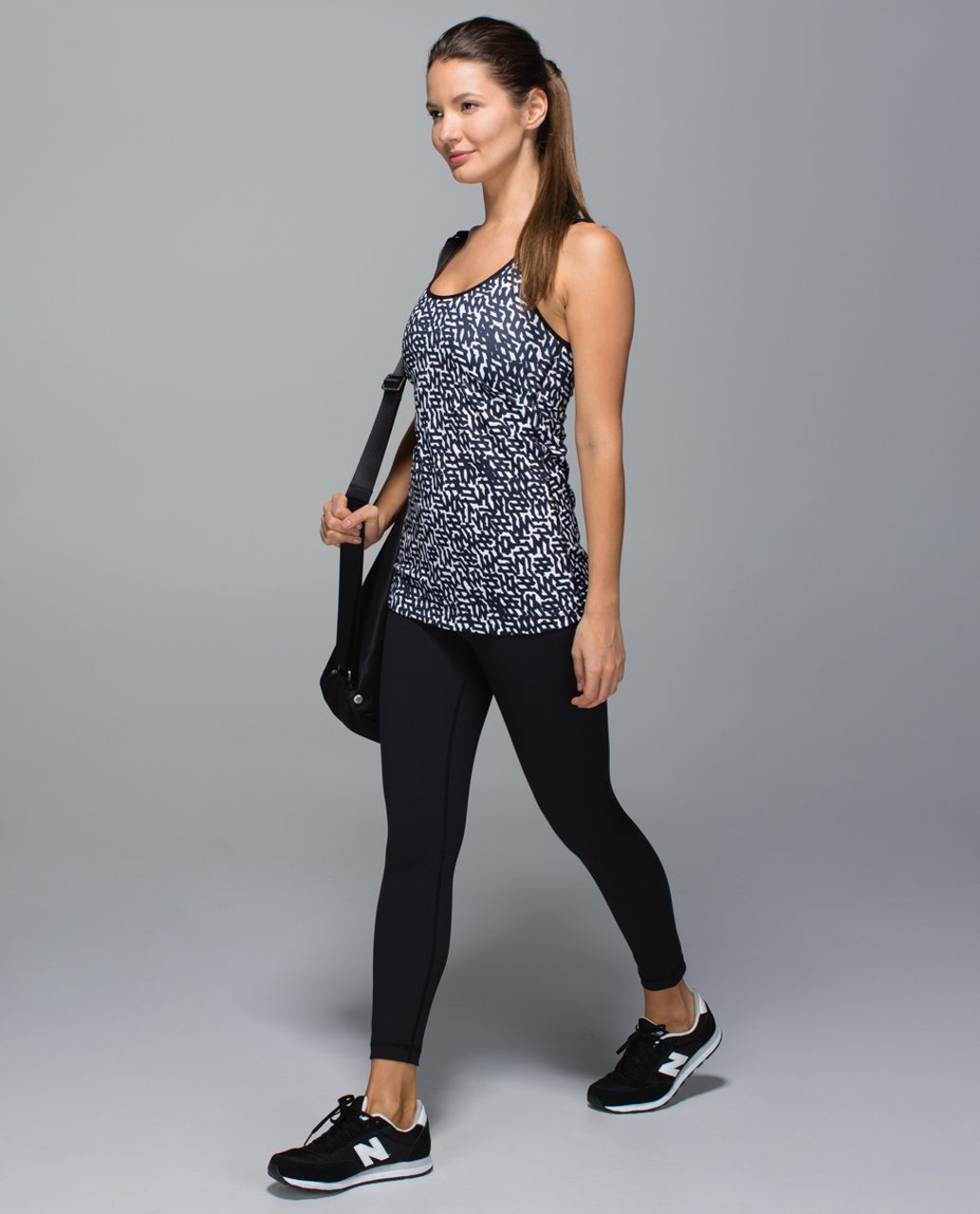 Lululemon Cool Racerback - Net Pop White Black