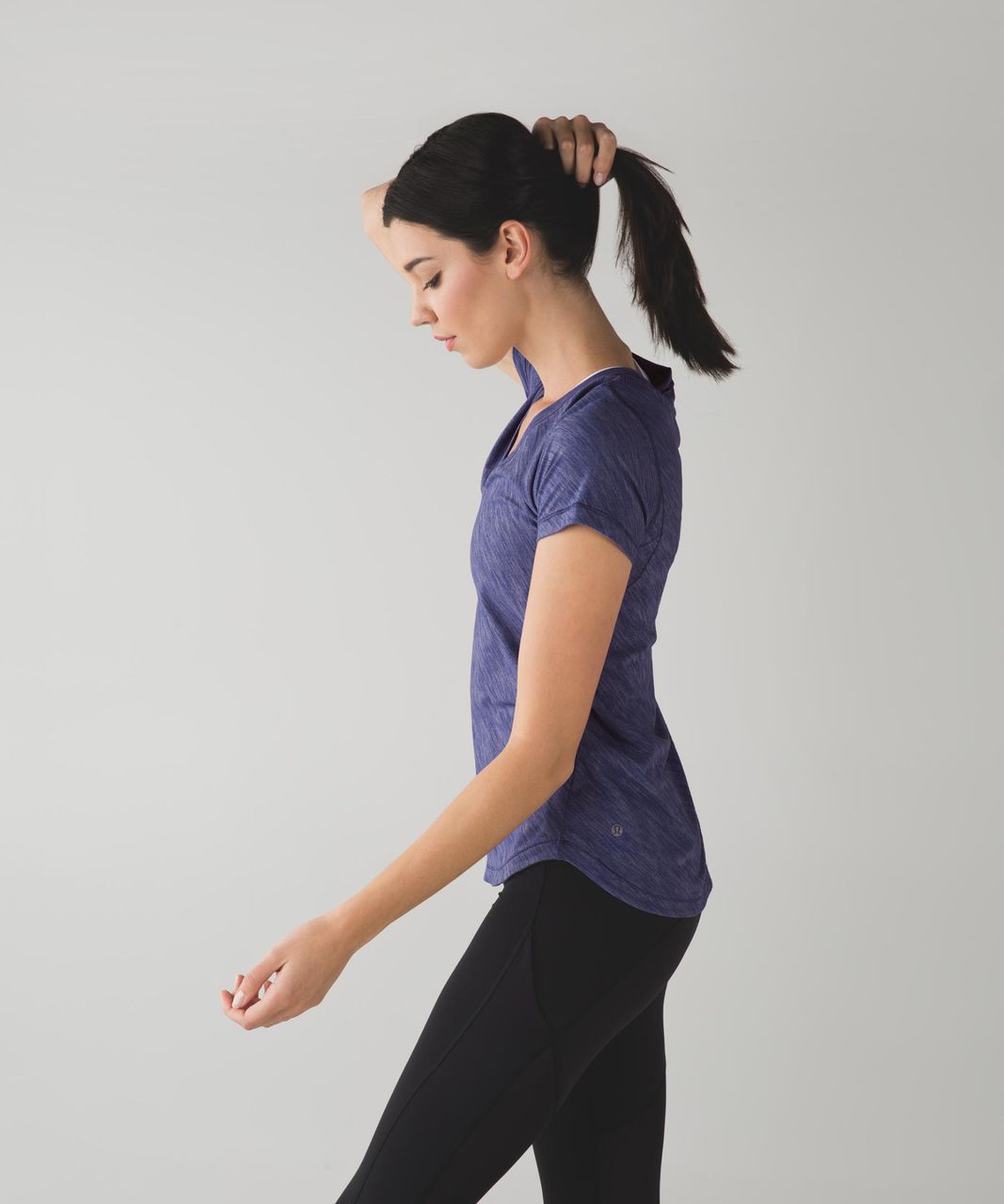 Lululemon What The Sport Tee - Heathered Iris Flower