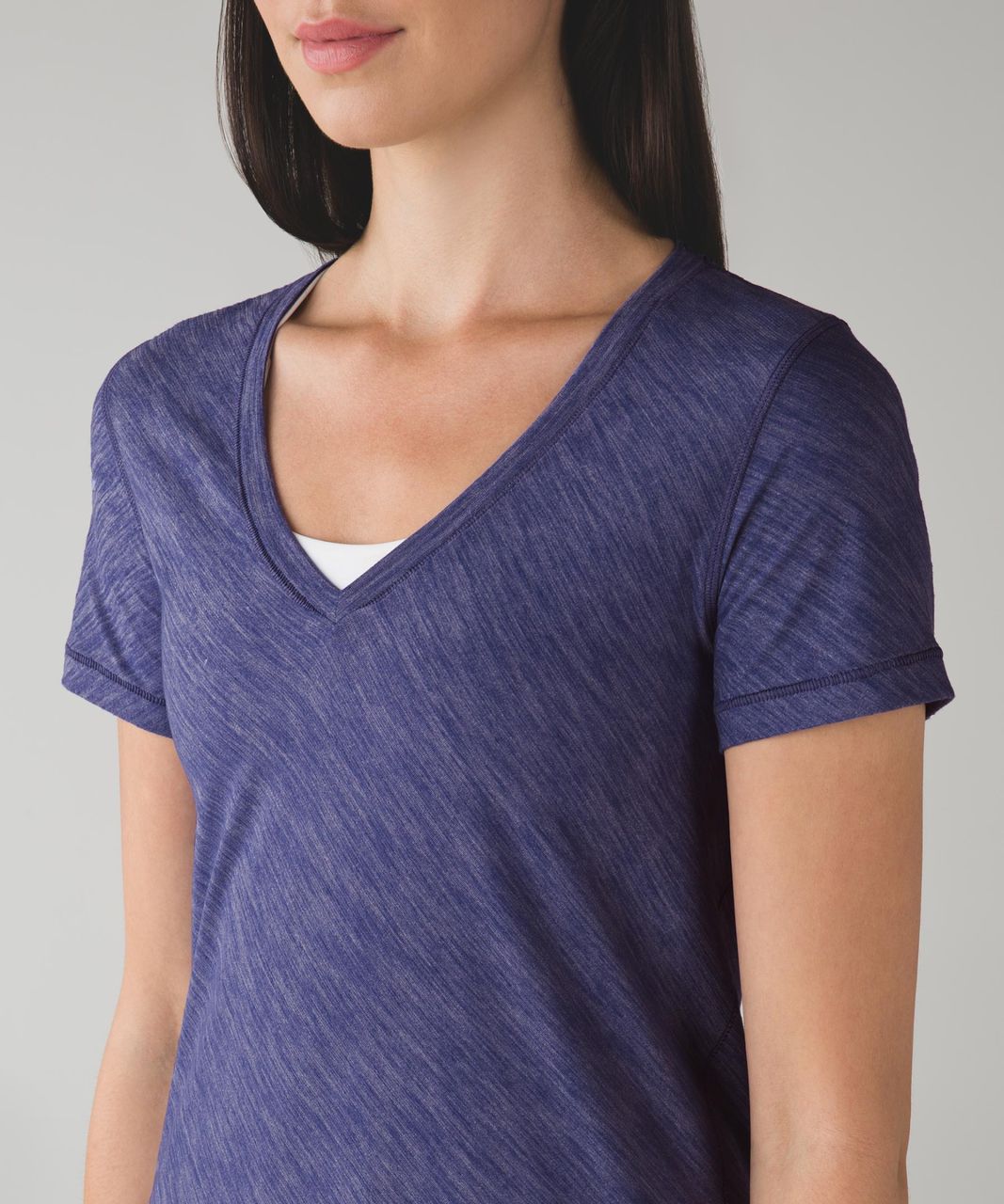 Lululemon What The Sport Tee - Heathered Iris Flower