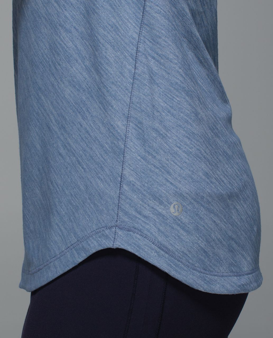 Lululemon What The Sport Tee - Heathered Blue Denim