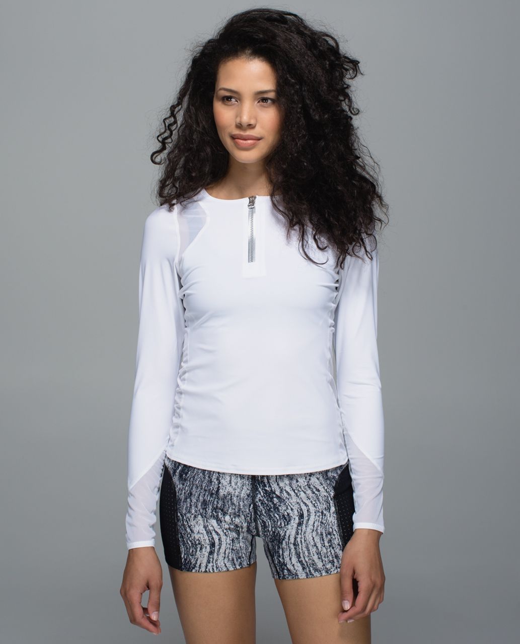 Lululemon Water:  Sun Runner 1/2 Zip - White