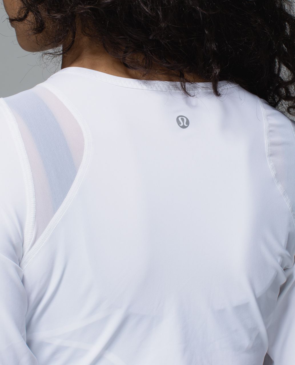 Lululemon Water:  Sun Runner 1/2 Zip - White