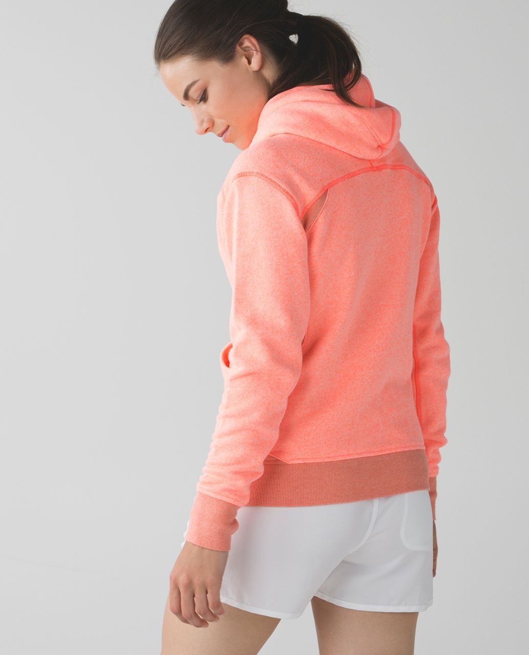 Lululemon On The Daily Hoodie Heathered Grapefruit Peach Orange