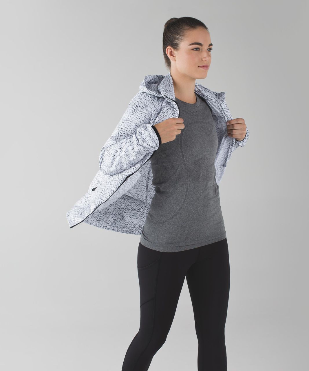 Lululemon Miss Misty Jacket II - Dottie Dash White Black