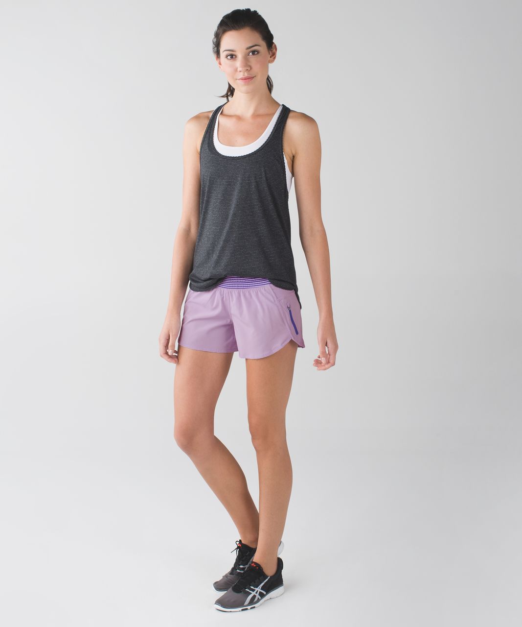 Lululemon Tracker Short III *4-way Stretch - Pretty Purple / Classic Stripe Iris Flower Pretty Purple