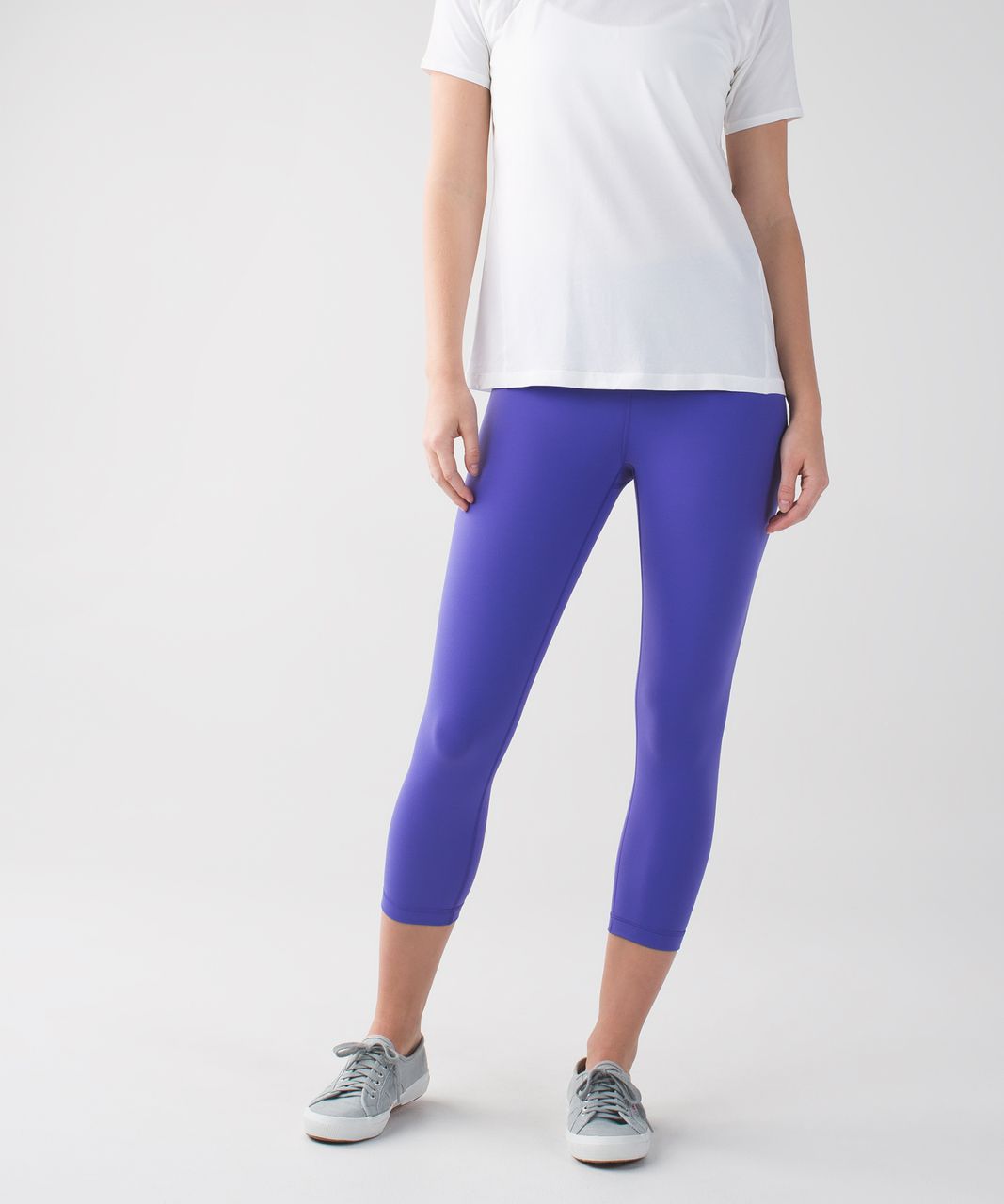 Lululemon Wunder Under Crop High-Rise 21 *Flocked Everlux - Code Blue -  lulu fanatics