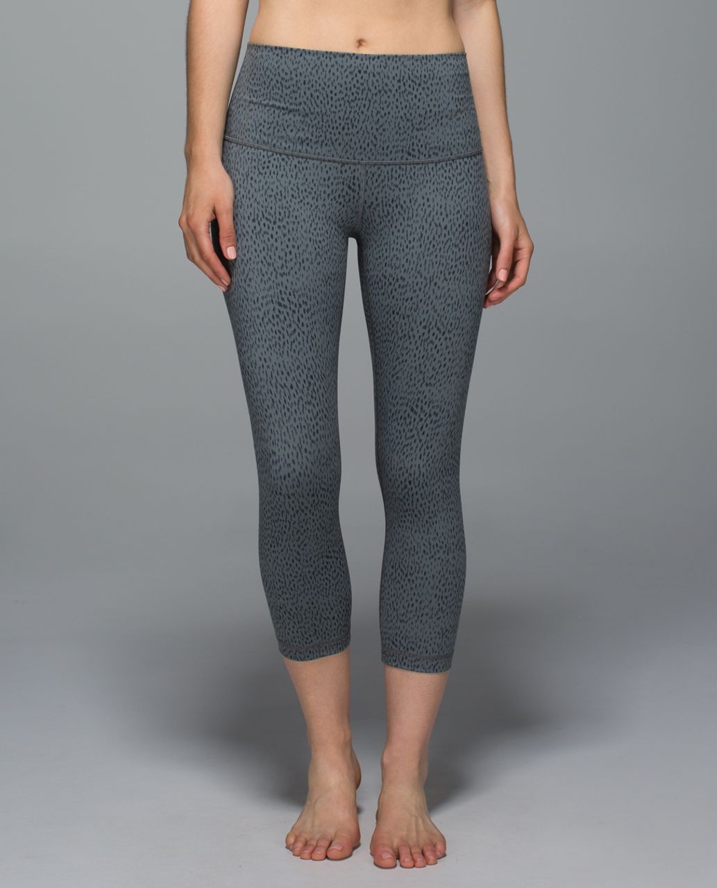 Lululemon Wunder Under Crop II *Full-On Luon (Roll Down) - Black