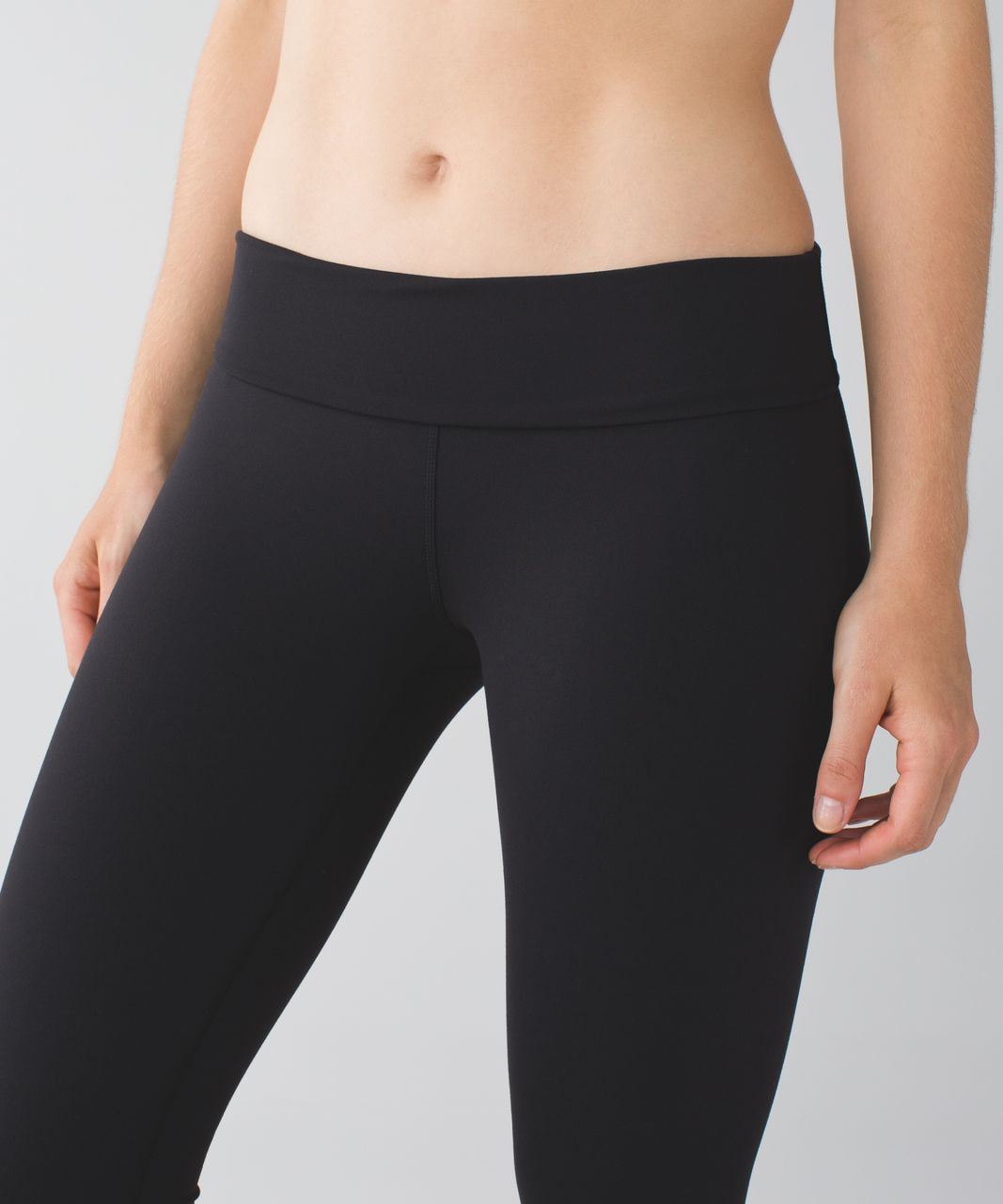 Lululemon Wunder Under Crop II *Full-On Luon (Roll Down) - Black