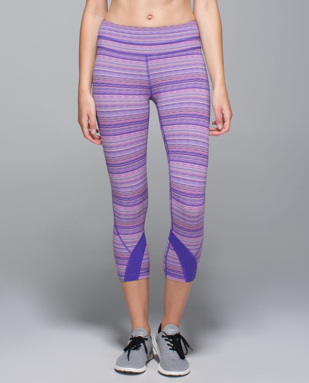 Lululemon Run Inspire Crop II Leggings Luxtreme Mesh Ultra Violet/Naval  Blue 6