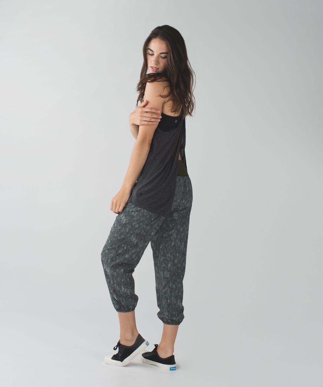 Lululemon Om Pant - Jazzy White Gator Green / Gator Green