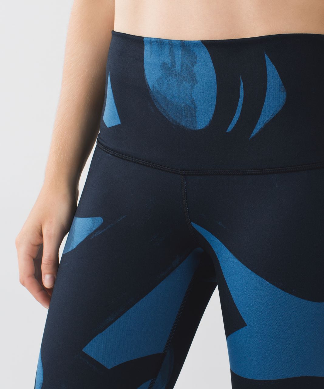 Lululemon Wunder Under Pant *Full-On Luon (Roll Down) - Back Spin Stroke  Poseidon Black - lulu fanatics