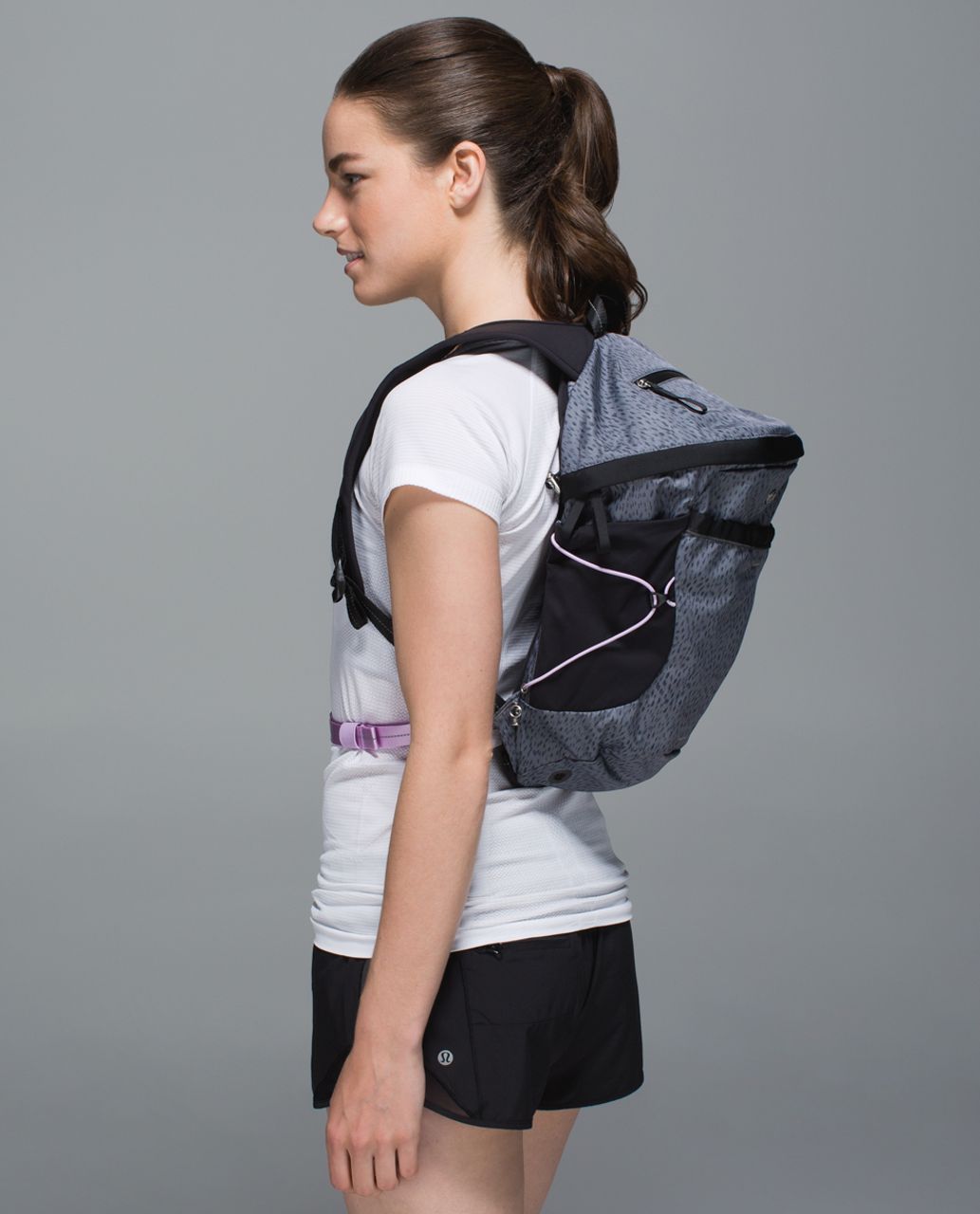 Lululemon Run All Day Backpack - Dottie Dash Slate Black