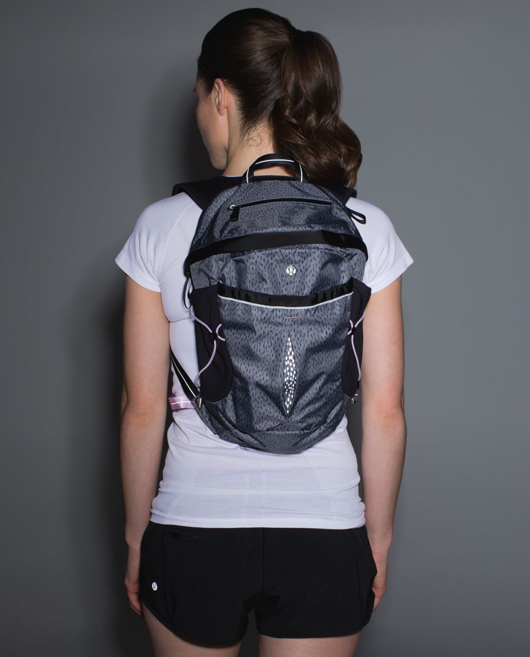 Lululemon Run All Day Backpack - Dottie Dash Slate Black