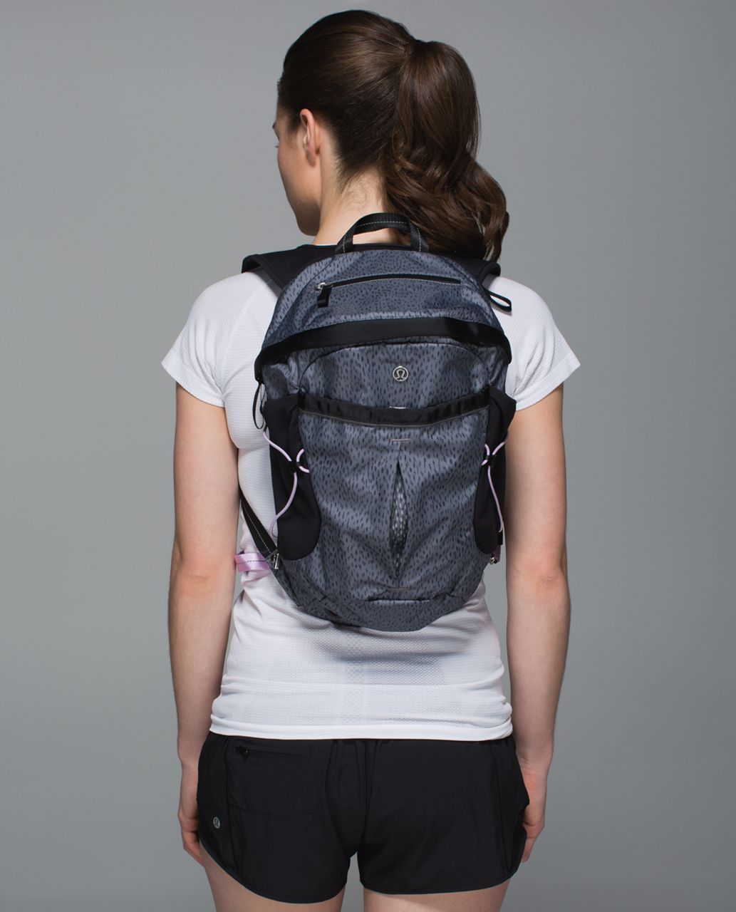 Lululemon Run All Day Backpack - Dottie Dash Slate Black