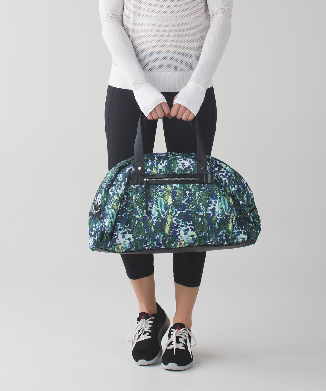 Lululemon All You Need Duffel - Floral Backdrop White Multi / Deep Coal