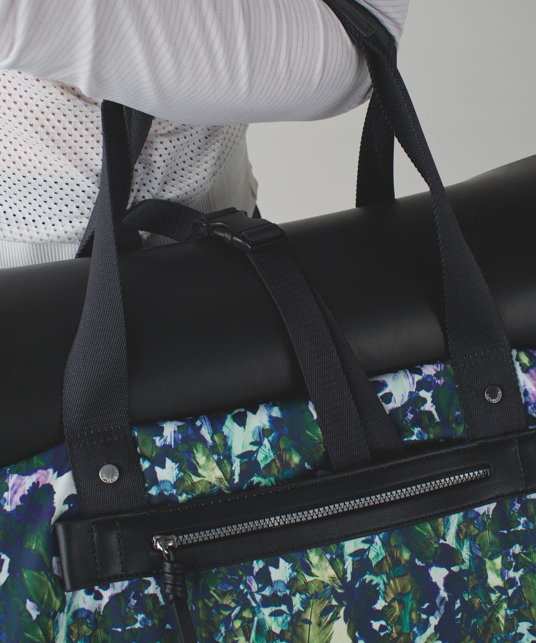 Lululemon All You Need Duffel - Floral Backdrop White Multi / Deep Coal