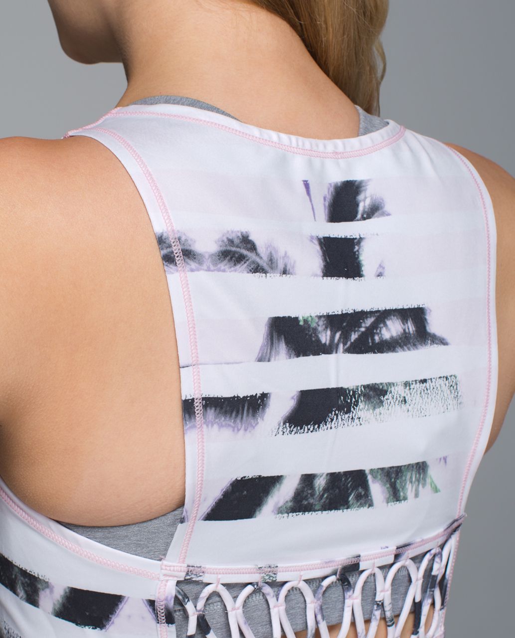 Lululemon Sweaty Or Not Tank - Sunset Stripe Blush Quartz Multi