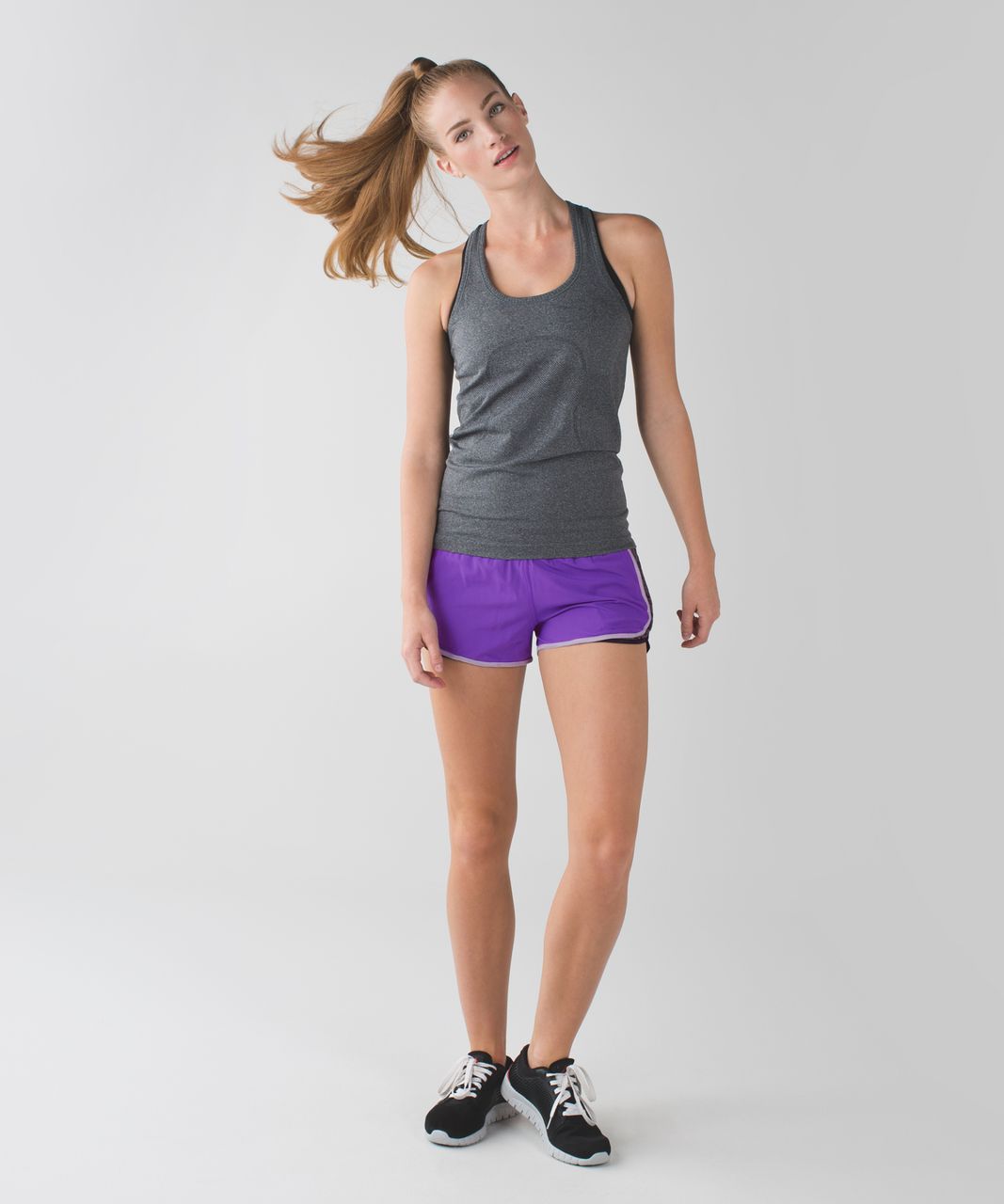 Lululemon Super Squad Short - Iris Flower / Watermark Slate Black / Black