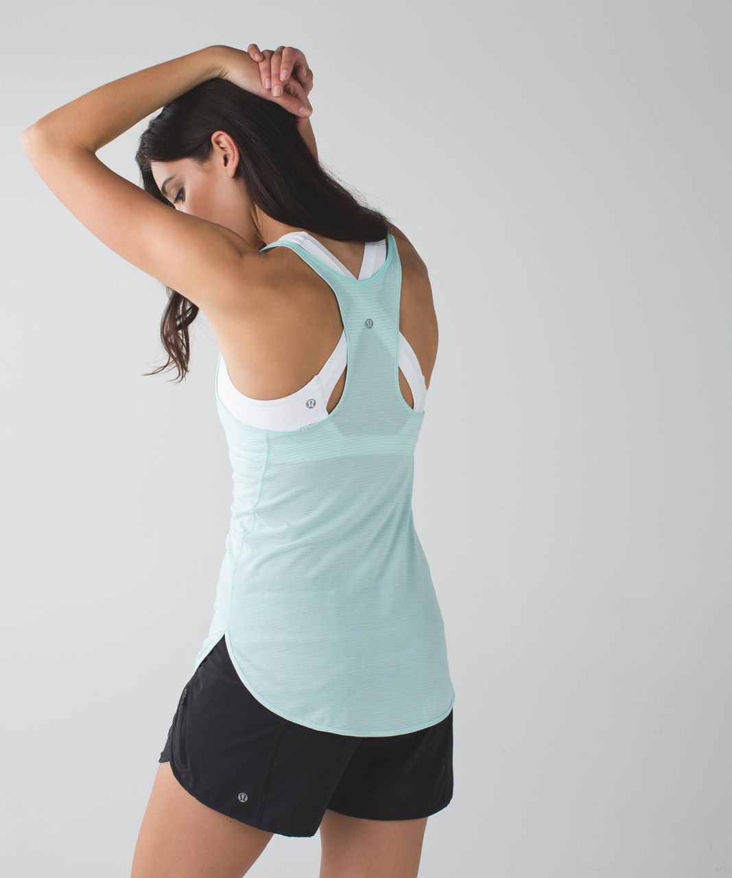 Lululemon What The Sport Singlet - Heathered Tranquil Blue