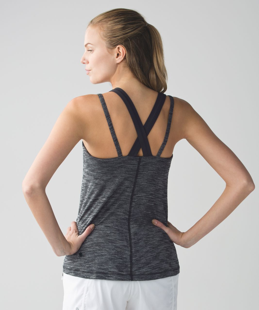 Lululemon Run For Gold Tank - Heathered Black / Black - lulu fanatics