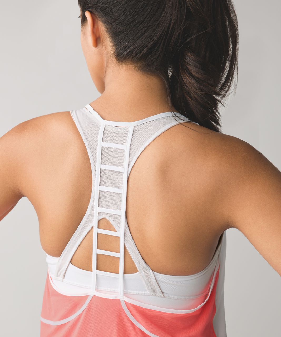 Lululemon Breezy Singlet - White / Grapefruit