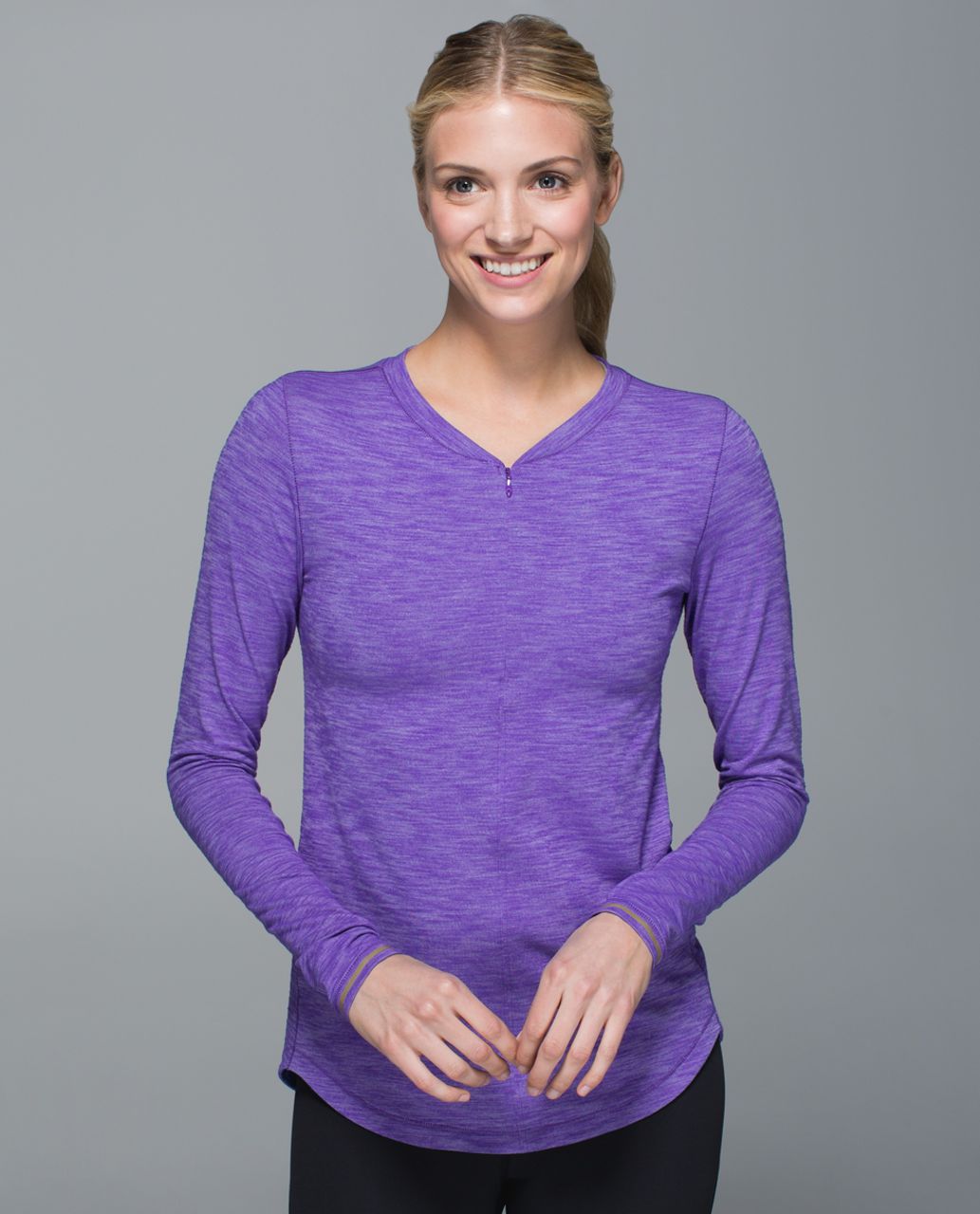 Lululemon Hot Times Long Sleeve - Heathered Iris Flower