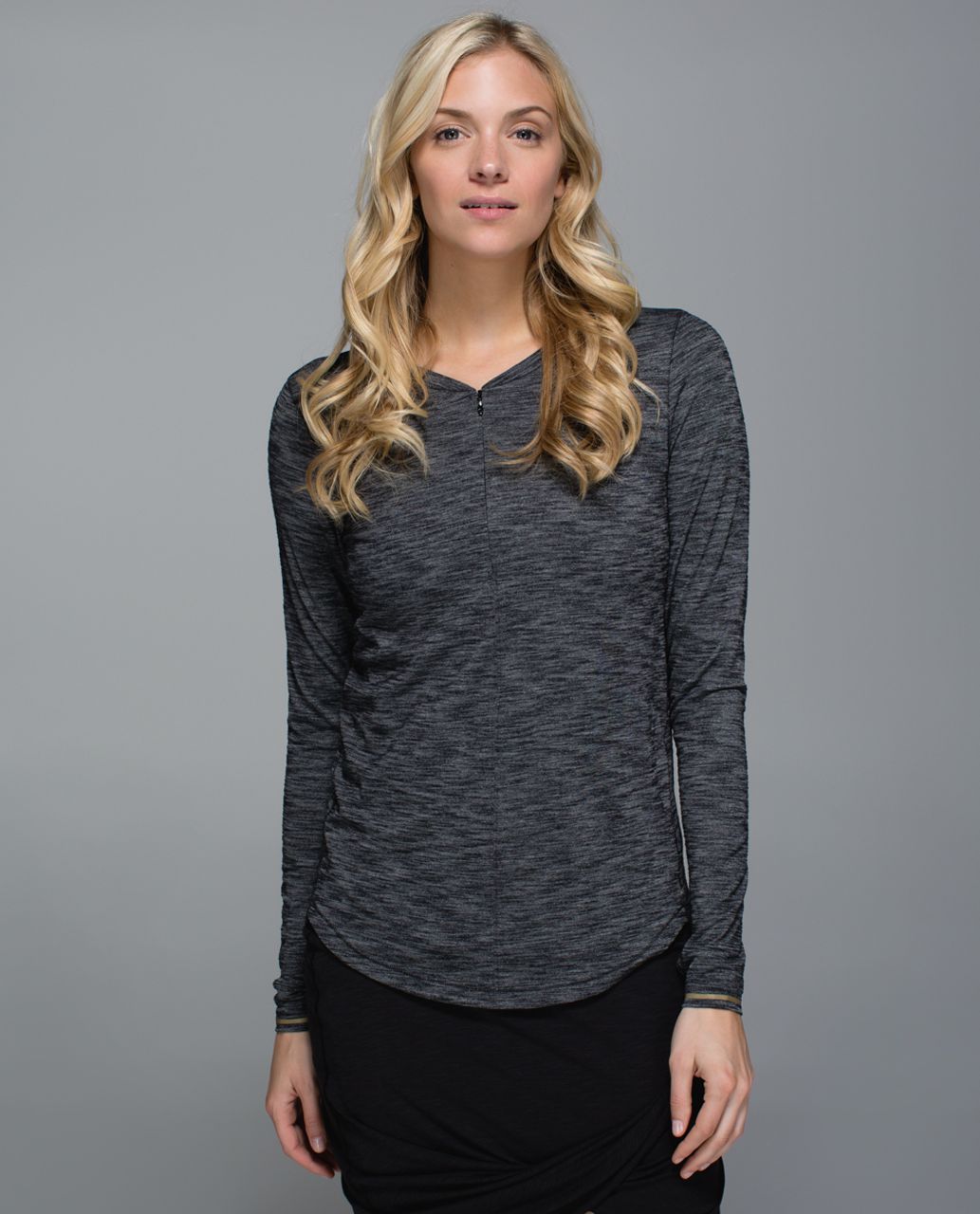 Lululemon Hot Times Long Sleeve - Heathered Black