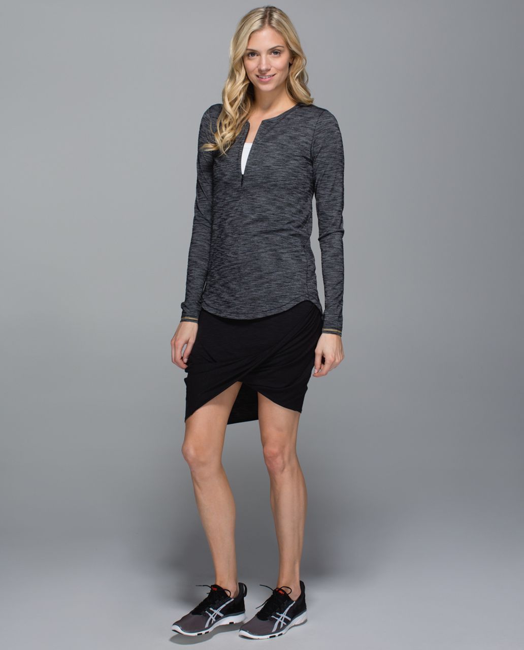 Lululemon Hot Times Long Sleeve - Heathered Black